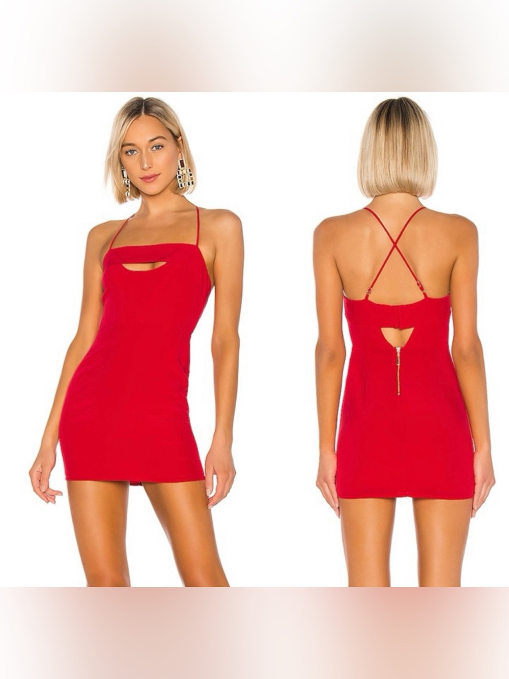 NWT NBD X Naven red rose mini dress